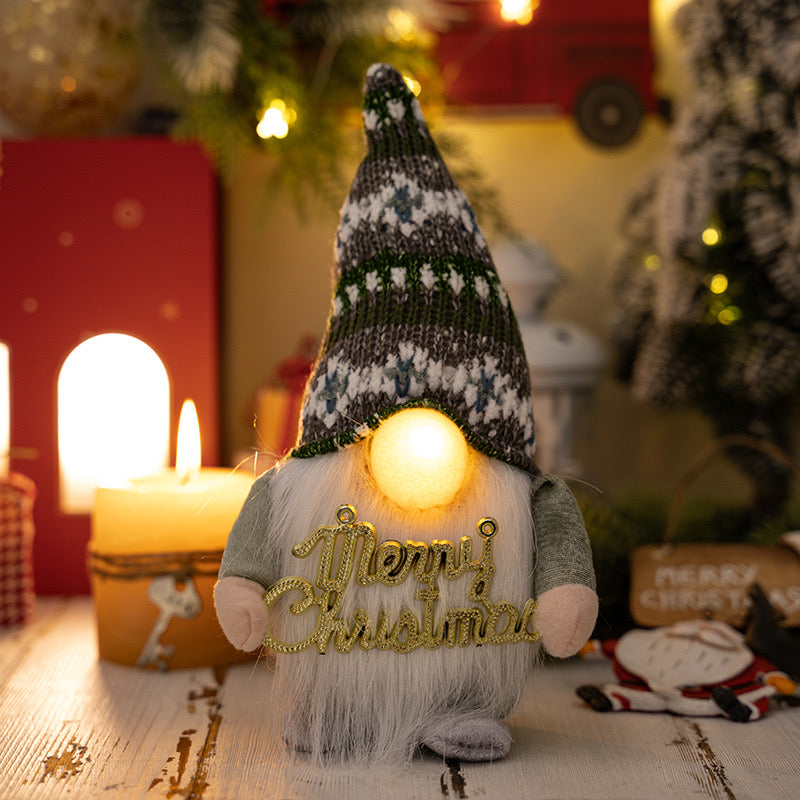 Set of 2 Illuminated Christmas Gnomes